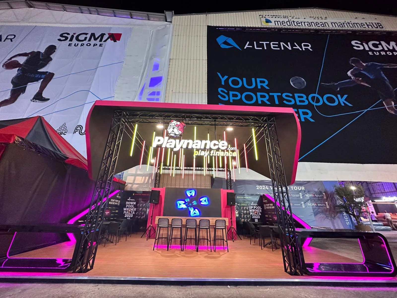 SiGMA Malta 2023 Playnance exhibition stand