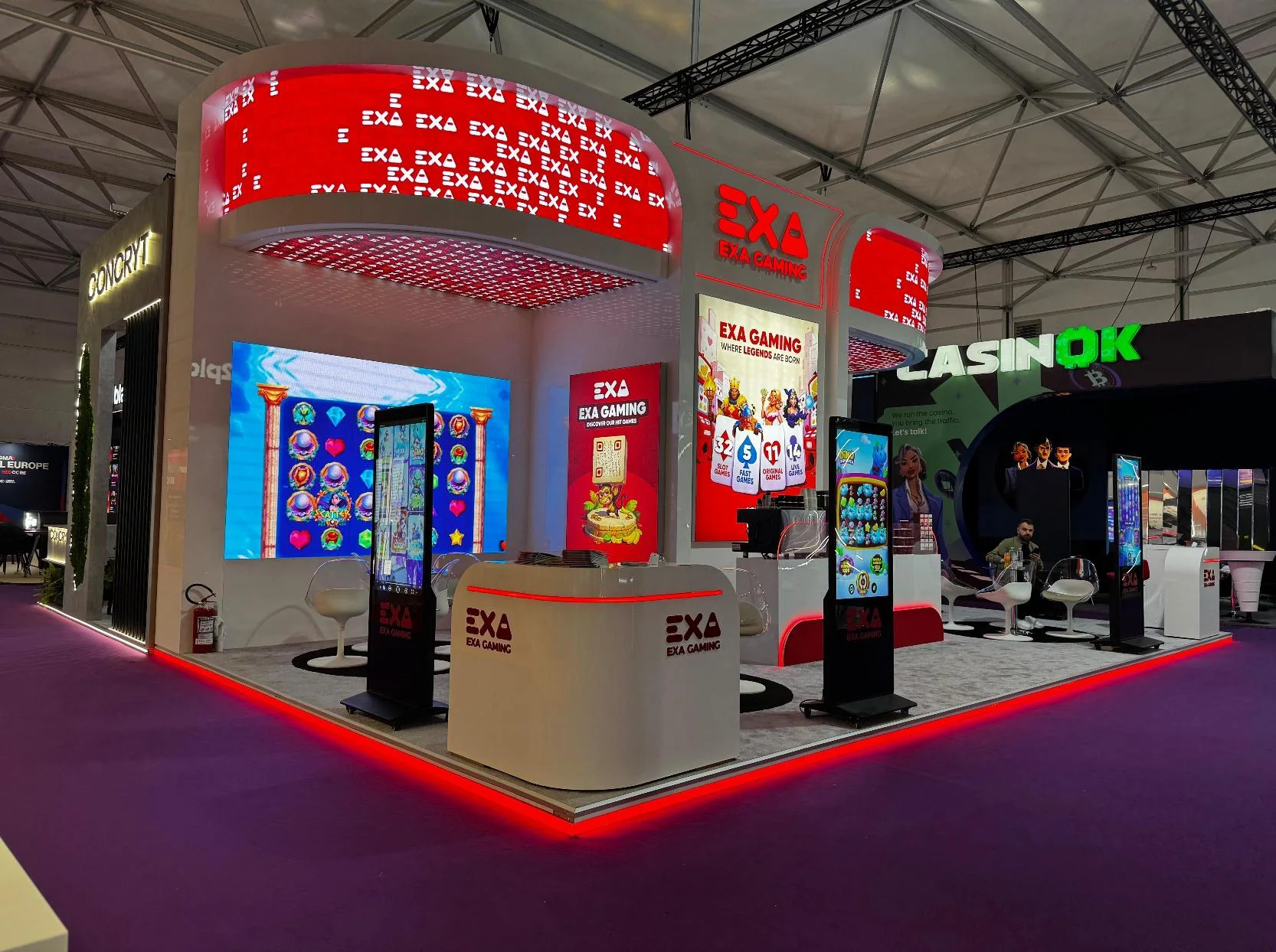 SiGMA Rome 2025 EXA Gaming exhibition stand
